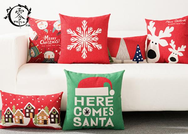 Buy cheap Merry Christmas Decorative Cushions Pillows Throw Cushion Case Home Decor Cotton Linen for Sofa from wholesalers