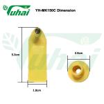 RFID Livestock Ear Tag TPU Yellow Cattle Ear Tag Animal Tagger With Laser