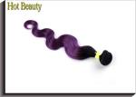 Purple Color Soft 14 Inch Brazilian Virgin Hair Body Wave For Wedding