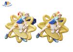 65*4MM Badminton Sports Cut Out Medals With Ribbon
