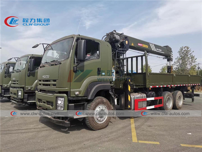 ISUZU 6x4 Truck Mounted 16 Tons Palfinger Telescopic Boom Crane