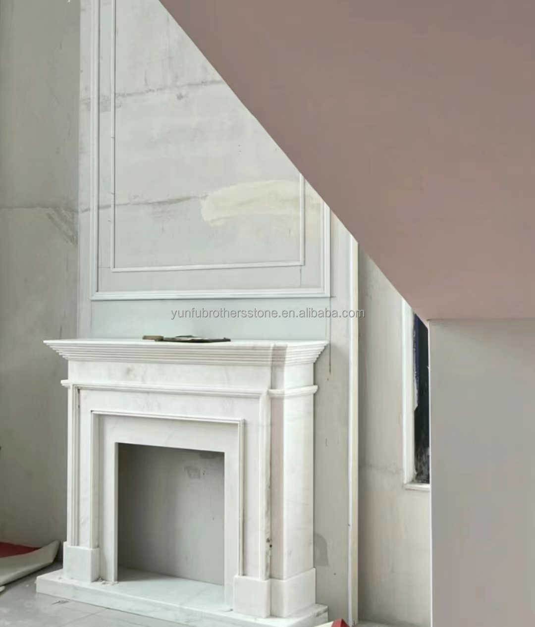 Custom Modern White Onyx Marble Slab for Staircase Dining Table Fireplace Stove Stone