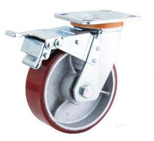 Buy cheap 150mm Heavy Duty Locking Casters Polyurethane Casters Cast Iron Caster Wheels from wholesalers
