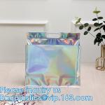 Holographic Rainbow Handbag Reusable Bags, Gym Sports Security Travel Beach