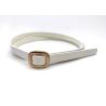Buy cheap Skinny White Pu 13mm Width Women'S Fashion Leather Belts from wholesalers