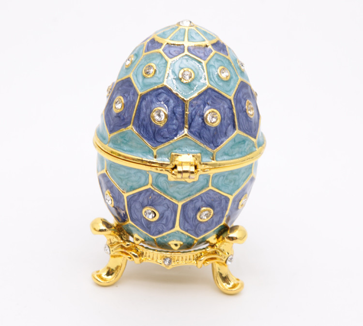 Faberge Egg Crystals Jewelry Trinket Box Gift Enamel Easter Faberge Egg Jewellery Box Ring Earrings Russian Case