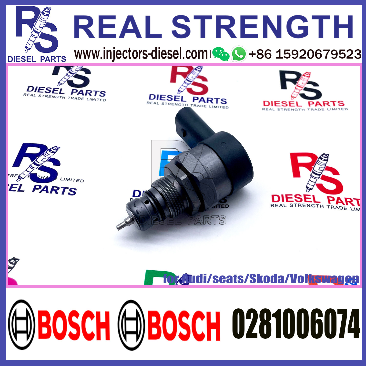 BOSCH Control Valve 0281006074 DRV Regulator Solenoid 0281006074 for Audi, seats, Skoda and Volkswagen