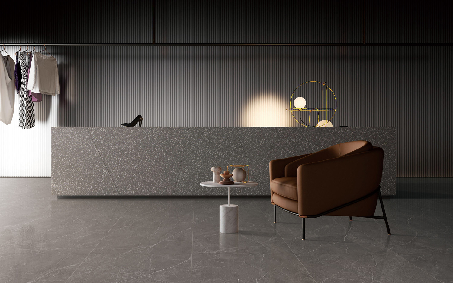 24"x48" Soft Glazed Porcelain Tile And Grey Floor Tile For Kitchen Wear-resistance