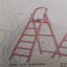 Buy cheap Foldable Carbon Steel Hand Truck White 6 Steps Pink Color from wholesalers