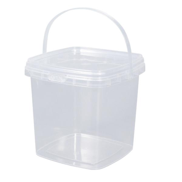 Buy cheap Bucket Clear Plastic Protein Tubs Puffs Food With PP Lid Customized Logo Packaging from wholesalers