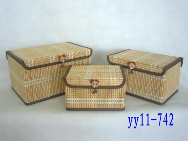 Buy cheap folding bamboo storage basket from wholesalers