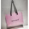 Buy cheap Semi-clear Tote Bags Stripe PVC Shoulder Bag with Pouch, PVC PU Trendy Handbag Shoulder Bag Beach Bag, PVC shoulder bag from wholesalers
