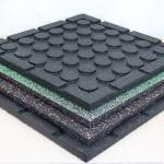 Buy cheap Eco Sport Rubber Floor Tiles Gym Outdoor Rubber Flooring Heavy Duty Rubber Exercise Equipment Mats from wholesalers