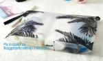 swimwear packaging bags, slider zipper pvc pouch glitter clear plastic vinly k