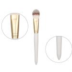 Aluminum Ferrule Single Makeup Brush For Liquid Foundation Synthetic Bristle