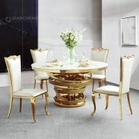 Buy cheap Modern Round Dia 160x77cm SS Dining Tables Fixed white MDF Top product