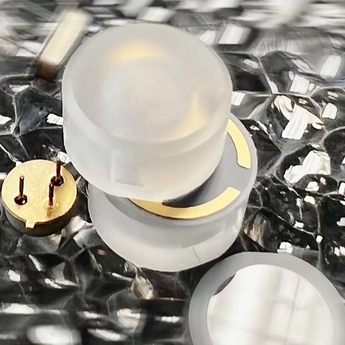 AT Cut Coated Quartz End caps For Thickness Shear Mode Pressure Sensor