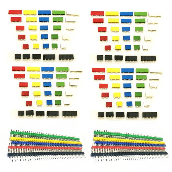 Buy cheap 150pcs Colored 2.54mm Single Row Straight Pin Header X30 Female Socket X120 Gold Plated from wholesalers