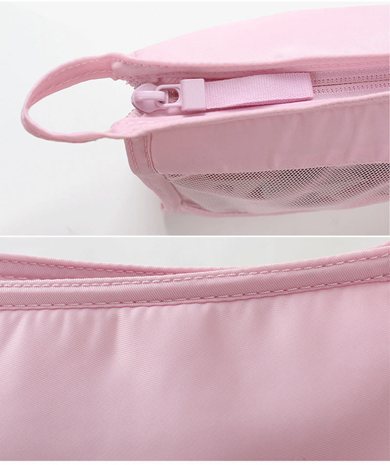 Eco-Friendly Promotional Zipper Transparent Mesh Cosmetic Bag