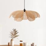 Creative Rattan Flower Pendant Light Designer Handmade Lustre Living Room Dining