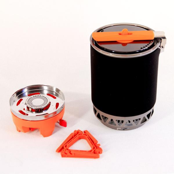 Buy cheap Poly Outdoor Stove Wind-Resistant 1600W Picnic Gas Stove with Integrated Pot and Bowl from wholesalers