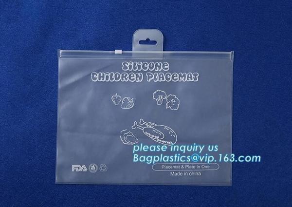 Biodegradable Customised printing Clear PVC Cosmetic Standup Zip lockkk Pouch