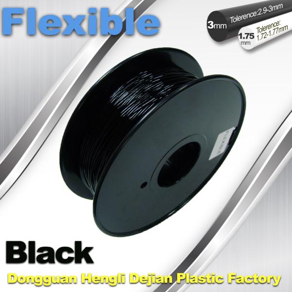 1.75mm / 3.0mm 3D Printing Rubber Filament Flexible Material Tasteless And
