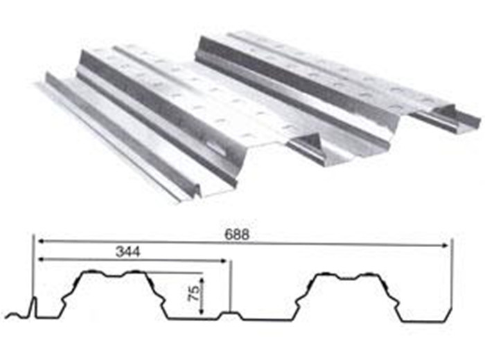 Aluminum Floor Deck Roll Forming Machine , Shutter Door Roll Forming Machine