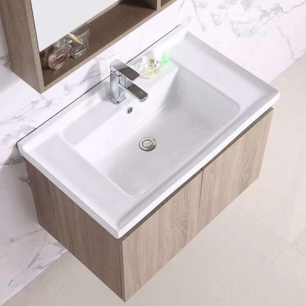 Buy cheap Mirrored Solid Wood Bathroom Cabinets Wall Hung Vanity Units from wholesalers