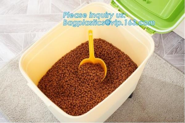 Buy cheap Promotion Plastic airtight lid Pet Food Storage Container, 40L /15KG Large Rectangle Shape Plastic PET Dog Food Containe from wholesalers