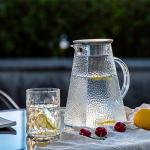 Heat Resistant Glass Water Pitcher 1500ml / 1800ml Capacity Refrigerator Safe