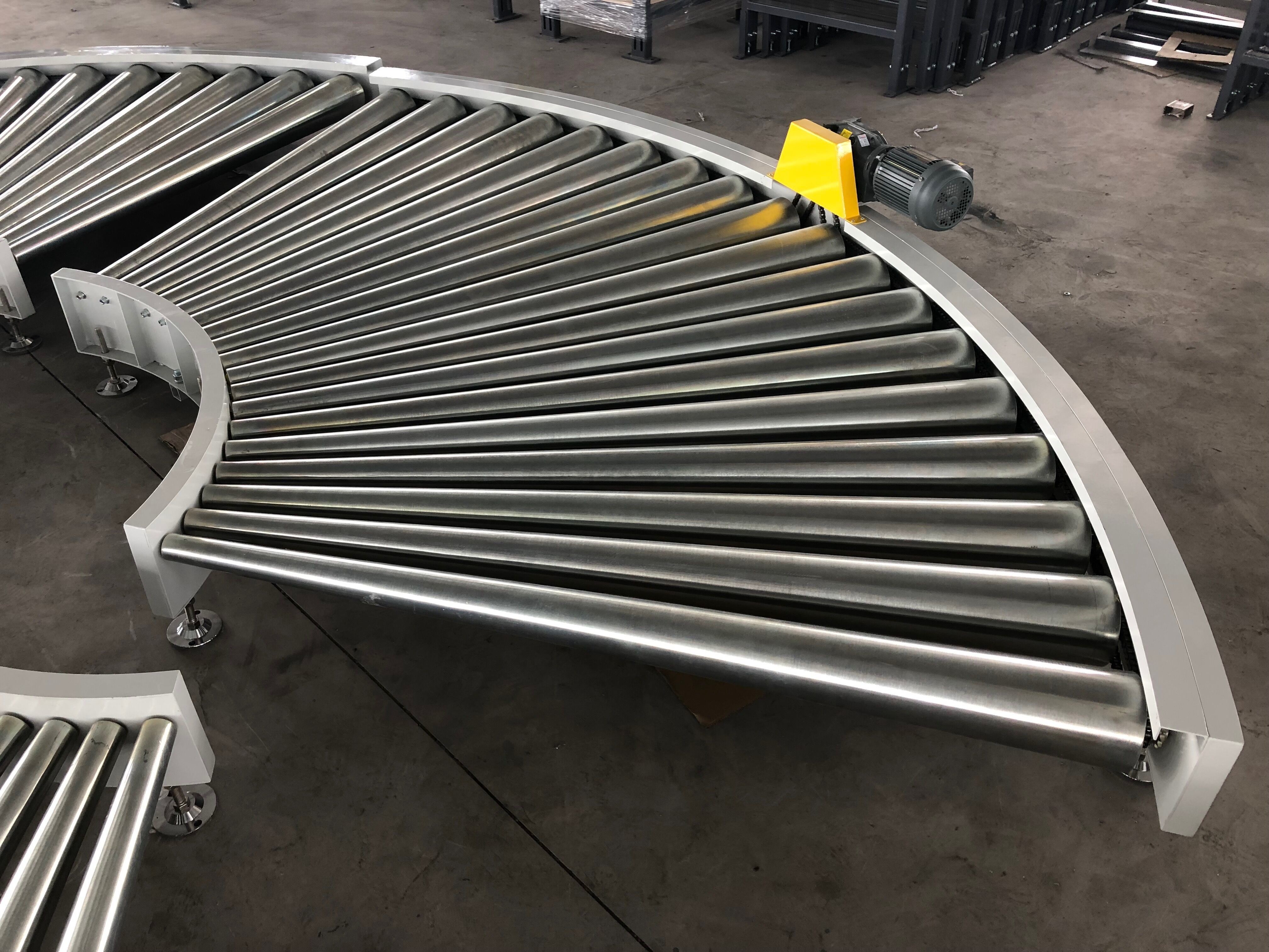 Stainless Steel 1.9" Dia Mdr Motorized Roller Conveyor