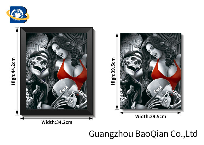 Offer OEM printing 3D lenticula picture animal advertising 3D flip picture for wall decoration