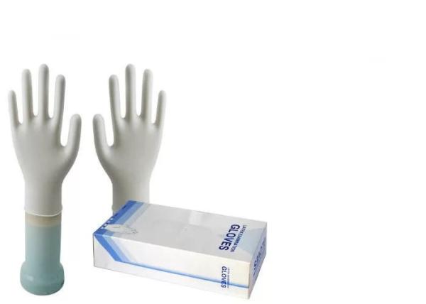 Buy cheap 3-9 Mil Waterproof Disposable Medical Gloves 100% Latex Material Thickness from wholesalers