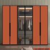 Buy cheap Luxury Bedroom Wardrobe In Organge Color Door With Led Lighting from wholesalers
