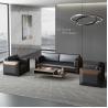 Buy cheap Black Leather Office Sofa Modular For Company Business Reception OEM ODM from wholesalers