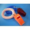 Buy cheap Promotional Plastic Whistle in Red Color w/Wrist Coil Band from wholesalers