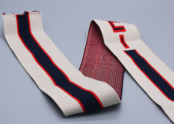 Clothing Customized Jacquard Elastic Band With One Side Logo