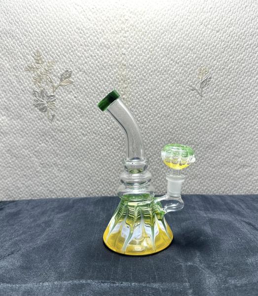 Buy cheap 8 Inch Multicolored Recycler Glass Water Bongs 4mm Thickness from wholesalers