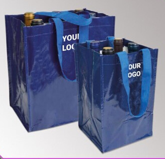 Factory custom recyclable folding laminated pp non woven bag shopping with heat transfer printing non woven fabric carry