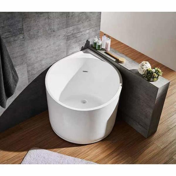 Buy cheap Eco Friendly Black Freestanding Corner Soaking Tub 950*950*720MM from wholesalers