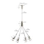 Flower Pot Hanging Wire Cable Suspension Kit Fork Type Indoor YW-86022