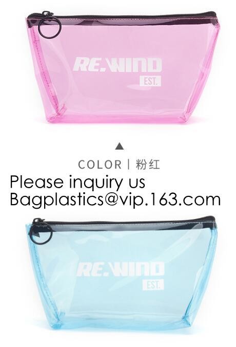 Double Layer Waterproof Storage Transparent Pvc Cosmetic Bag Pouch With Handle,Fashion Cute Girl'S Glitter Pvc Cosmetic