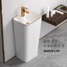 Buy cheap Sanitary Ware 9L Freestanding Basin Sink Modern White Gold Design from wholesalers