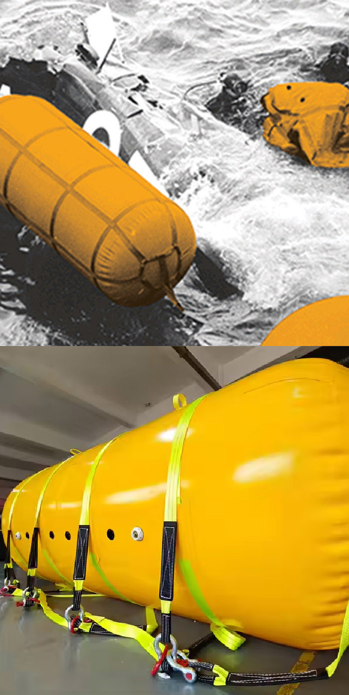 Buoyancy Bags Custom Inflatable PVC Marine Salvage Cylinder Buoyancy Airbags