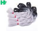 Two Tone Jumbo Fake Hair Pieces High Temperature Fiber Synthetic Braiding