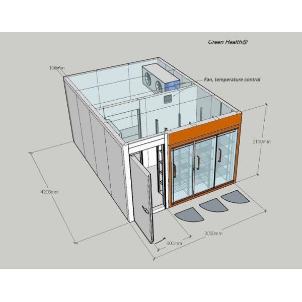 Shrimp / Beef Freezer Walk In Cold Room Storage Refrigeration Equipment