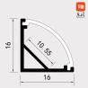 Buy cheap Black Corner LED Profile 16MM x 16MM Aluminum Alloy Material For LED Strip from wholesalers