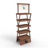Buy cheap Braid Wooden Shop Display Stands Display Wooden Stand With Casters For Store from wholesalers