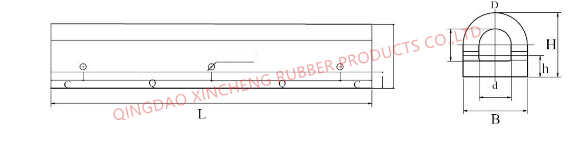Solid Boat Rubber Fender Type D High Energy Absorption 24 Months Warranty